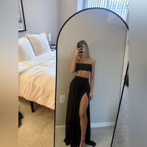Lucy in the Sky Black Maxi Skirt & top set